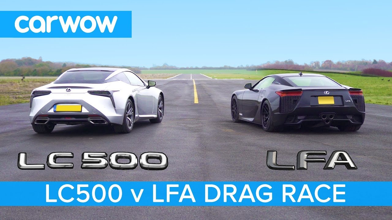 Lexus LFA vs Lexus LC500 – DRAG RACE, ROLLING RACE & BRAKE TEST