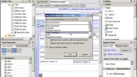 SharePoint 2007 & VS Net 2005 Extension for WSS 3.0 List  Lesson 4 (Part I)