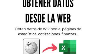 Obtener datos de una web: Wikipedia, páginas de cotizaciones, finanzas, estadísticas... - EXCEL