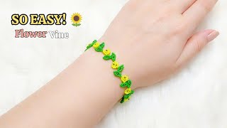 How to Make a Beaded Flower Vine Bracelet 🌸 DIY Aesthetic Jewelry Tutorial