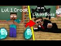 Monster School : Lv.1 Crook vs Lv.99 Boss Herobrine - Minecraft Animation