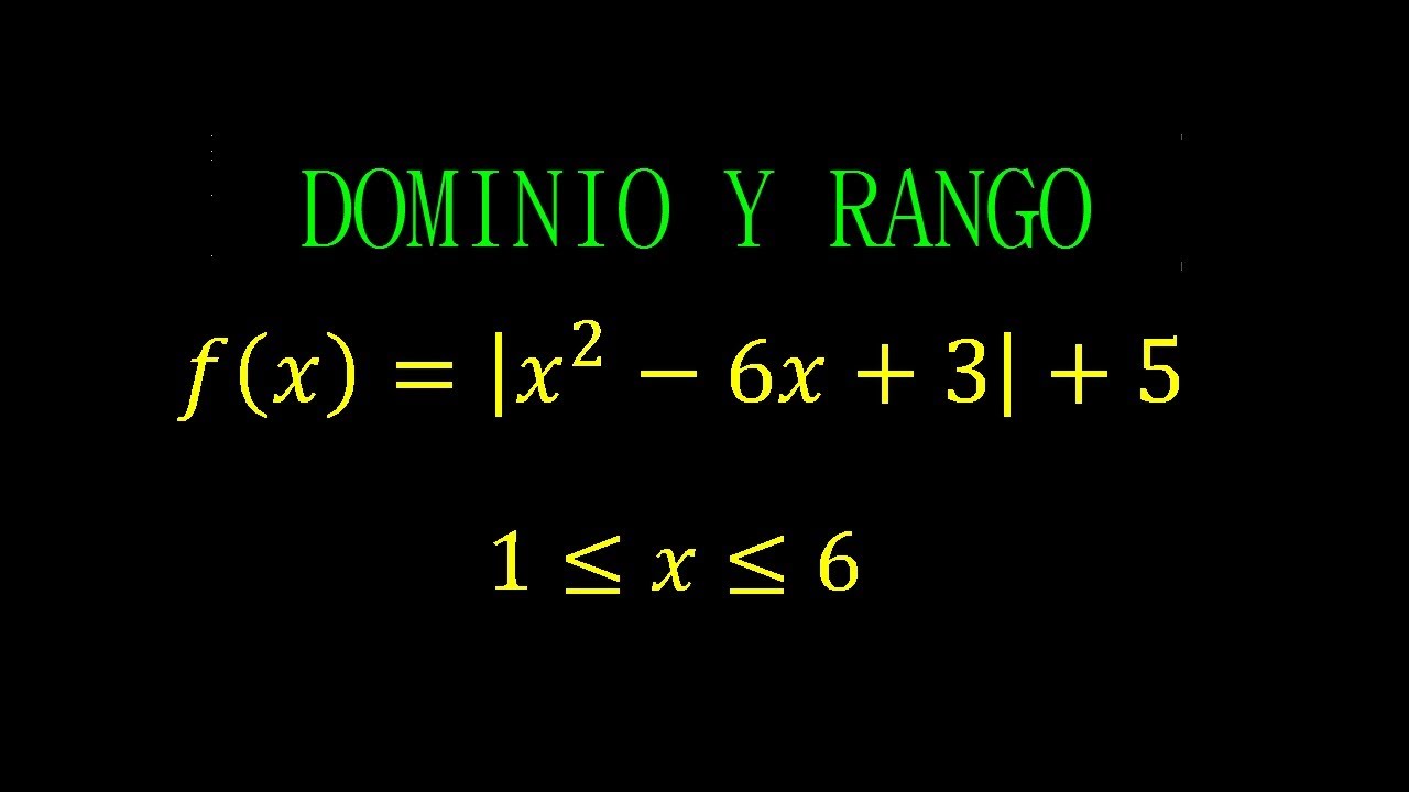 Dominio y rango de la función valor absoluto