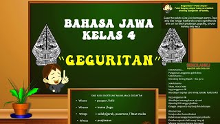 GEGURITAN KELAS 4 BASA JAWA II SINAU BASA JAWA II DIAHS