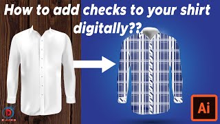 HOW TO APPLY CHECKS TO A SHIRT USING SIMPLE TOOLS IN ADOBE ILLUSTRATOR ?? |  TUTORIAL #checks #shirt screenshot 3