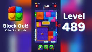 Block Out Level 489 Walkthrough 🧩 | All Levels Solution | Mini Boss