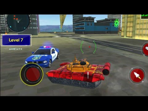 robot biến hình xe tăng bắn súng | Tank Robot Car Game 2020 | game wfk