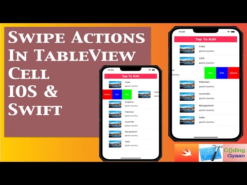 Custom TableView Swipe Actions (2022, Xcode 13, Swift 5) - iOS Development