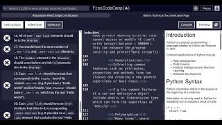 FreeCodeCamp Build a Technical Documentation Page