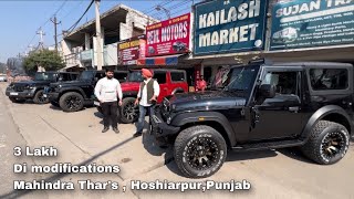 3 LAKH DI Modification | Mahindra Thar | Many More Accessories For Cars | Behl Motors,Hoshiarpur, Pb
