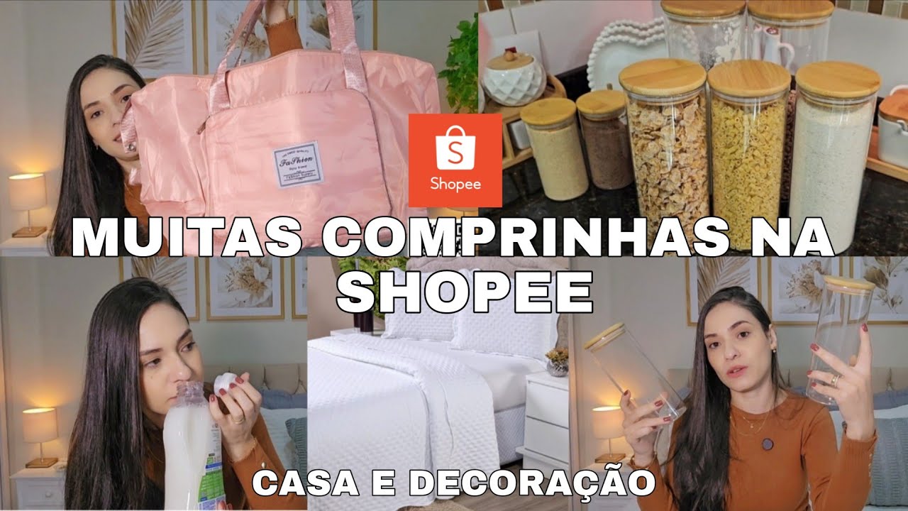 ACHADINHOS LINDOS E BARATINHOS NA SHOPEE/ potes de vidro, bolsa impermeável, sabão líquido