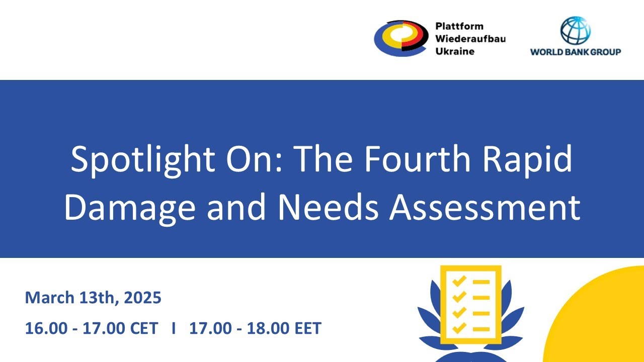 Presentation of the fourth Rapid Damage and Needs Assessment (RDNA 4 ...
