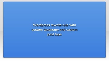 Wordpress rewrite rule with custom taxonomy and custom post type