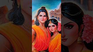 Ram Sita painting 😍 : tutorial #shorts