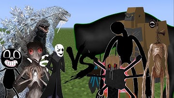 GASTER vs ERRORUNRY, FROST GODZILLA vs KONG WITH AXE and MORE: MCPE Mob Battles!