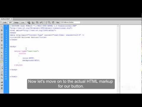 Video Tutorial: Creating CSS Rollover Button