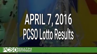 pcso lotto results april 7 2016 6 49 6 42 6d swertres ez2