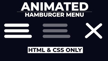 Animated Hamburger Menu Button With HTML & CSS | Hamburger Menu Transition Effect