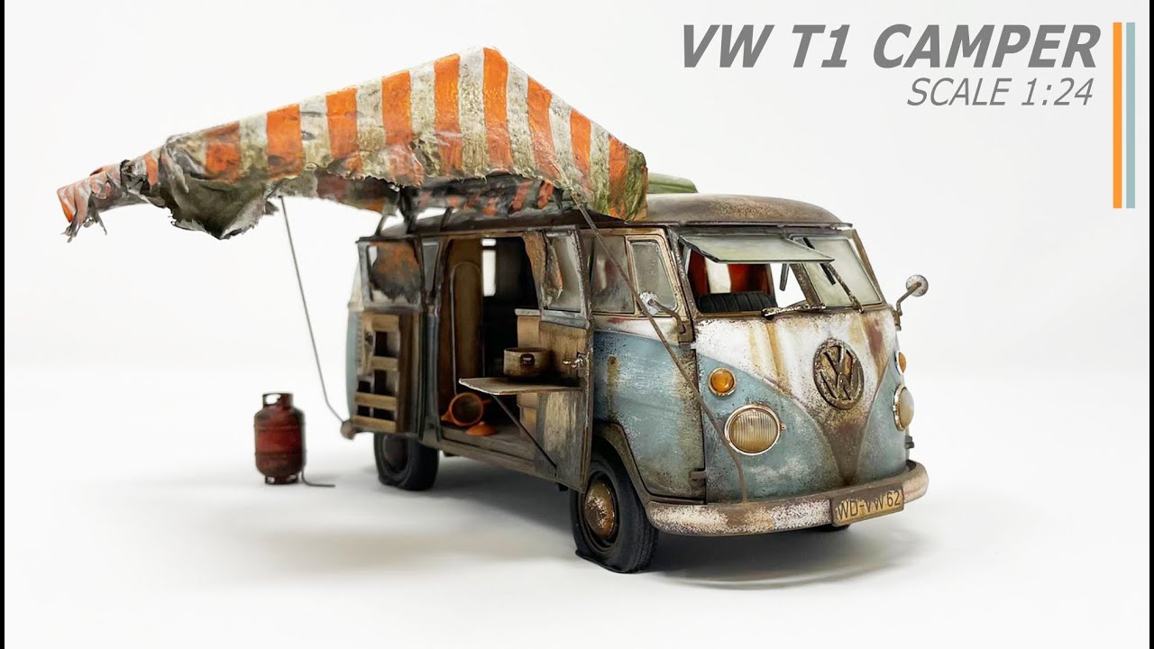 Volkswagen Typ 2 (T1) 1962 Westfalia Camper conv. paper model (1/35 scale)  - Paperdiorama - Donwload Free Paper Model