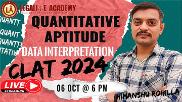 Quantitative Aptitude | Data Interpretation | CLAT 2024