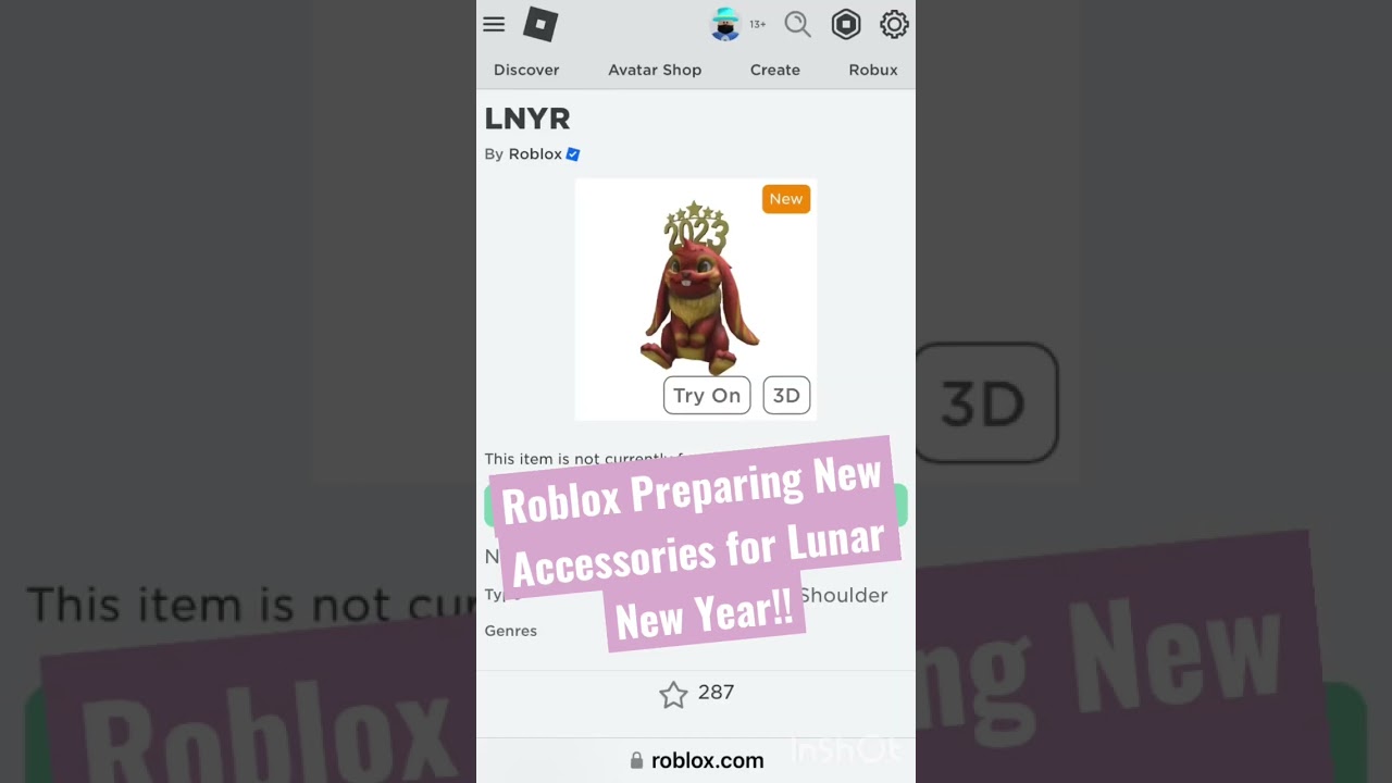 🏮 Lunar New Year 🏮Accessories on Roblox!!! (Year of the rabbit) 🐰