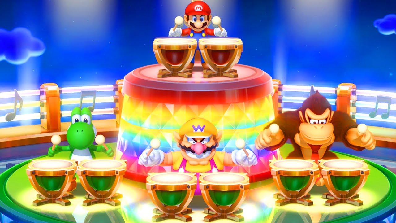 Mario Party 10 Minigames - Mario vs Yoshi vs Wario vs Donkey Kong