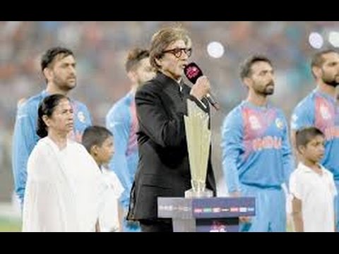 Amitabh Bachchan Sings National Anthem at Eden Gardens India Pakistan match