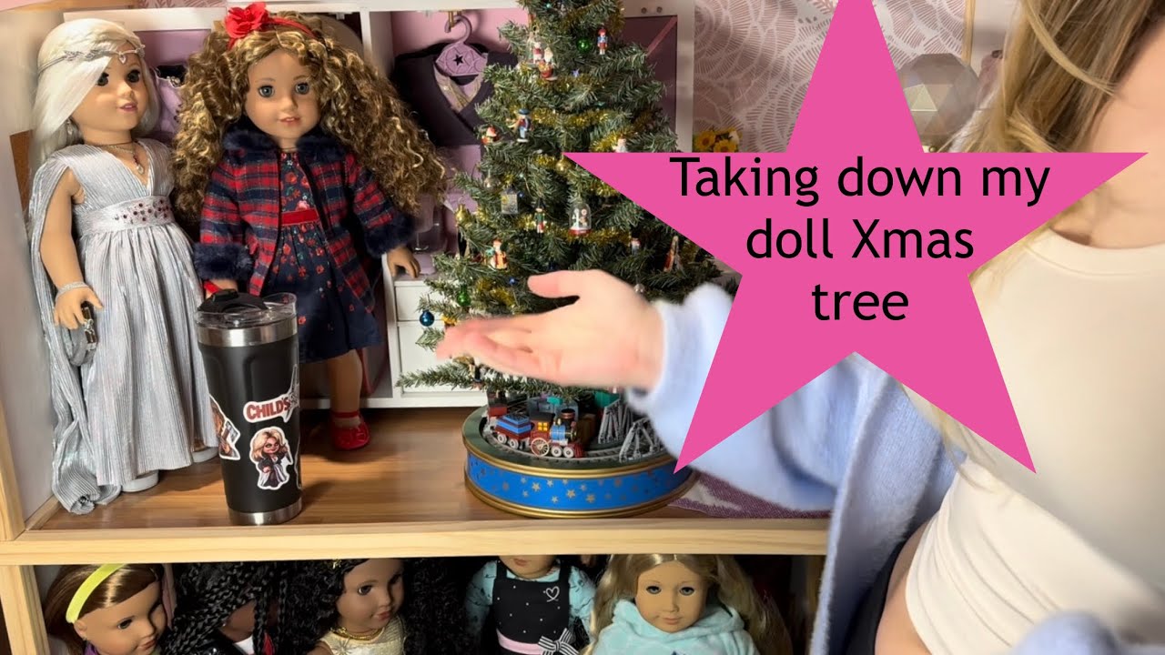 Taking down my AG doll Xmas tree 