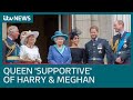 Queen agrees 'transition peroid' to new role for Harry and Meghan  | ITV News