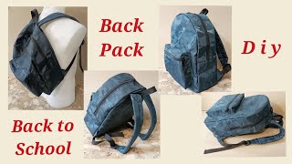 BACKPACK STEP BY STEP SEWING TUTORIAL / BAG SEWING / DIY