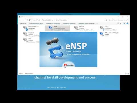 Connect a Windows computer connected with Ensp simulator HCNA