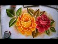 Pintura em tecido | como pintar rosa simples | passo a passo | iniciante