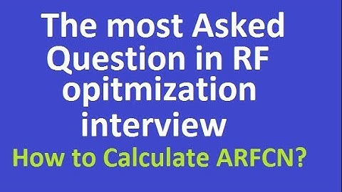 Telecom Training Video Center frequency calculation for RF optimization by technical sandy