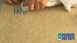 How do you remove printer ink from carpet?