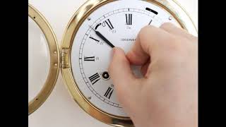 Sold OBSERVER Ship Wall Clock PLUS Barometer Germany Nautical Bell Vintage SERVICED