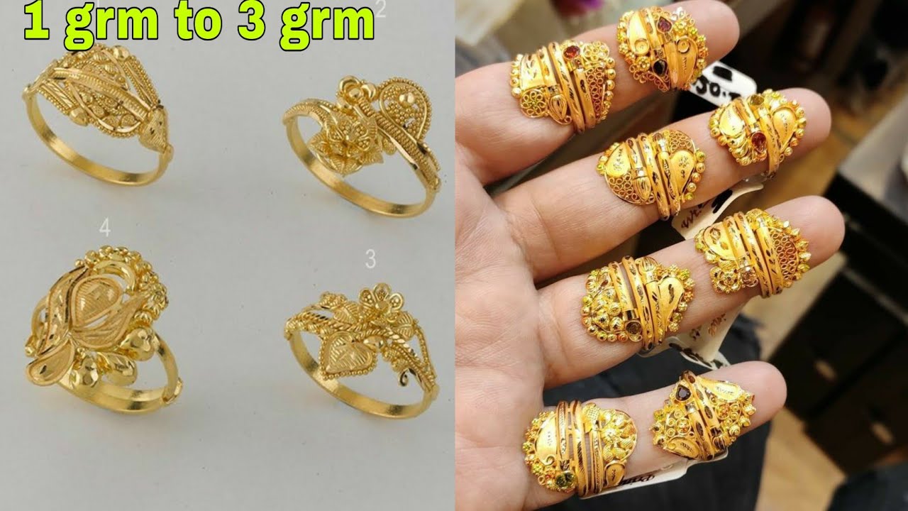 Which one 1..2..3..4..5..??😍💕 | Gold ring designs, Gold earrings designs,  Latest gold ring designs