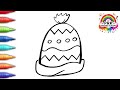 How To Draw A Winter Cap For Kids | Drawing For Kids | Colour Drawing Easy | For beginners