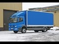 Mercedes Atego 1222 изотермический фургон с подъемной шторкой и гидробортом Palfinger