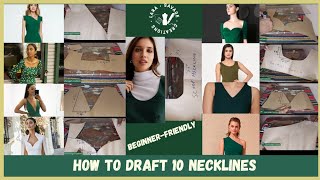 How to Cut Different Necklines (Beginner Friendly) | DIY Pattern For Beginners