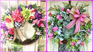 Diy front door spring wreath