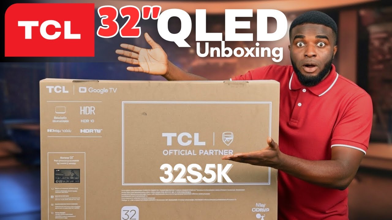 TCL 32 Inch QLED TV Unboxing & Review- Google TV Setup + Picture