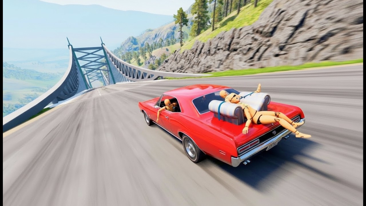 Full Throttle INSANE Long Downhill Mayhem! | BeamNG.drive Epic Crashes & Speed Test #12