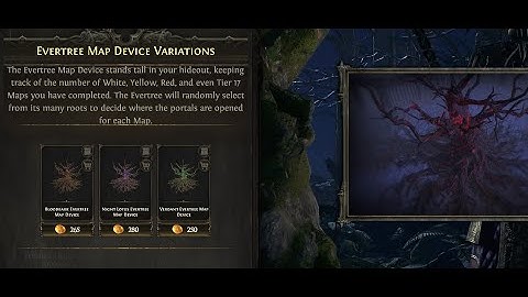 Path of Exile 2 - Purple/Red Evertree map device skin/microtransaction