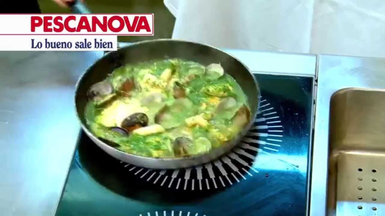 youtube merluza en salsa verde con almejas y gambas