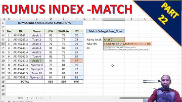 22. Cara menggunakan rumus index dan match di excel