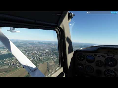 MSFS 2020 / Cessna 152 / Ostrava, CZ (LKMT) / Taking off, flying over ...
