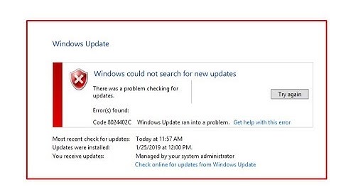 Fix: Windows Update Error 8024402c