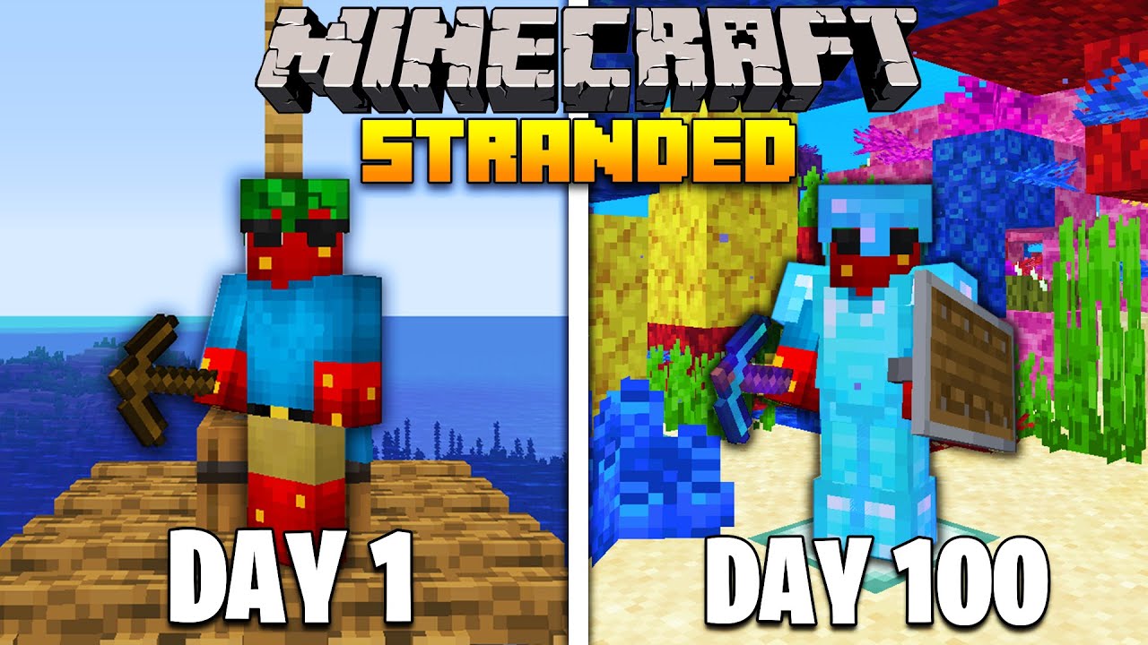 I Spent 100 days STRANDED at Sea (Minecraft)