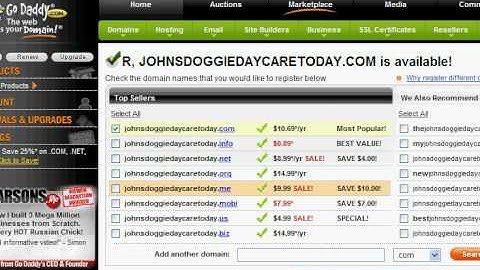 GoDaddy.com- How To Register A Domain Name