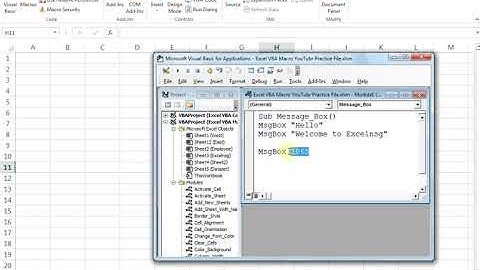 How to Display A Message Box In Excel VBA - Part 1 (In Hindi)
