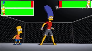 Marge Simpson Vs. Chett Englebrick With Healthbars The Simpsons